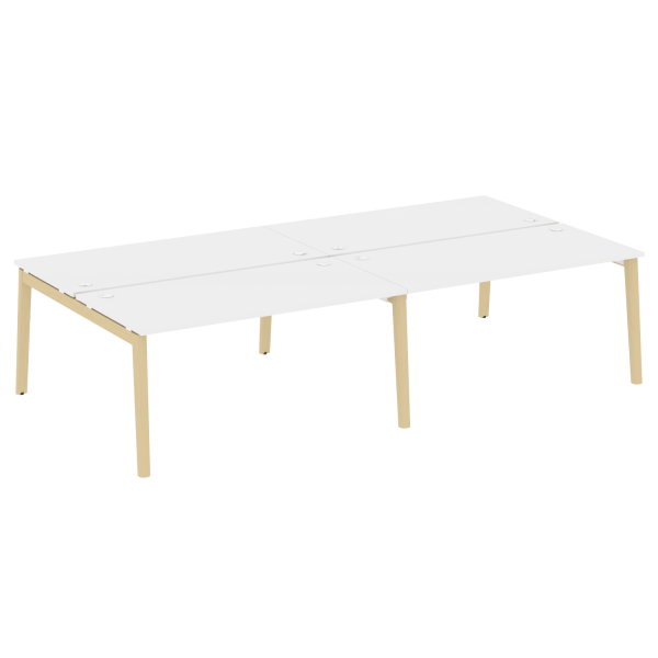 Рабочая станция на деревянных опорах Onix Wood OW.D.RS-4.4.8 3160x1635x750