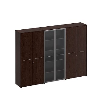 Шкаф комбинированный высокий (закрытый + стекло + закрытый) Reventon МЕ 374 2740x460x1960