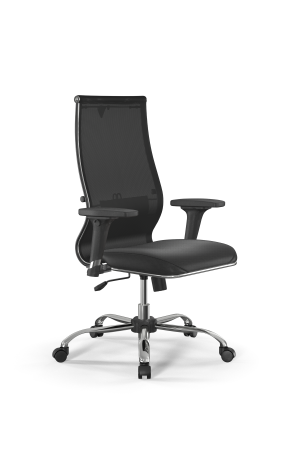 Кресло для руководителя Метта Sit 10 B2-163D - T+Extra /Km00/Wm12/D02P(M09.B21.G20.W01 (Черный)