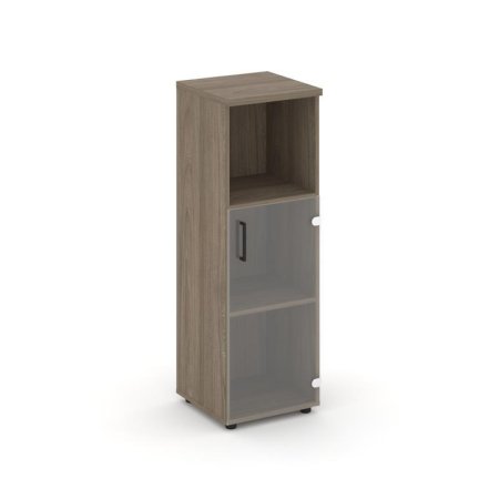 Шкаф средний узкий SN.STU-202(R) (400х400х1203) (Вяз Благородный/Прозрачный)