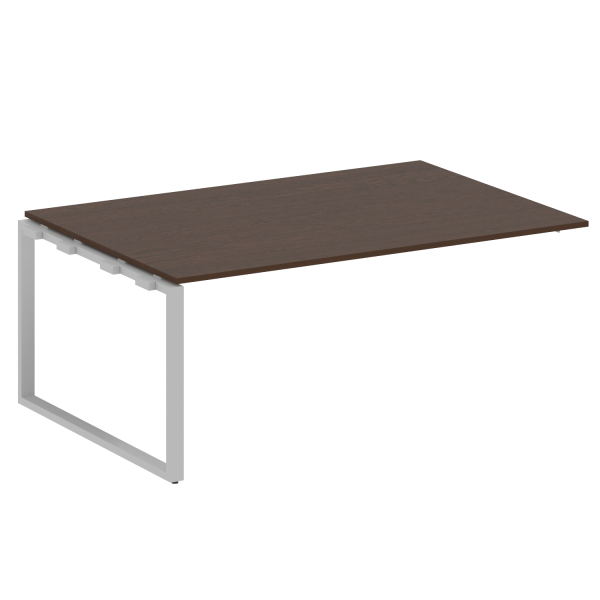 Проходной наборный элемент переговорного стола Metal System Style БО.ППРГ-5 1800x1235x750 (Венге Цаво/Серый металл)