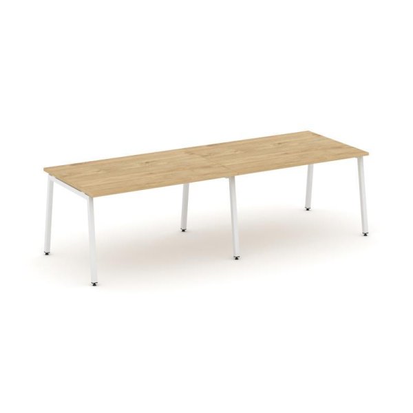 Стол переговорный SN-4A.SPRG-014.3 (3160х980х750) (Тиквуд Светлый/Металл Белый)