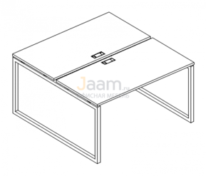 Мебель для персонала Рабочая станция на металлокаркасе QUATTRO Б4 175 БП