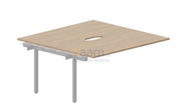 Мебель для персонала Составной стол на 2 рабочих места PEN2TPV168 - (2 эргономичных выреза) приставной элемент