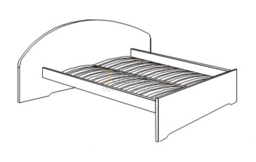 Мебель для гостиниц Кровать на металлическом основании R5531