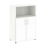 Шкаф для документов со стеклом белым LT.ST-2.2 R white