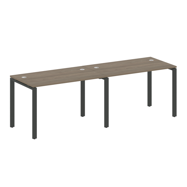 Рабочая станция на 2 раб.места Metal System Style БП.СМ-2.2 2400x720x750 (Вяз/Антрацит металл)