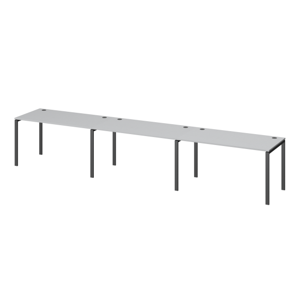 Бенч линейный на 3 рабочих места Арго-М АМБЛ-005.60-3 5400x600x760 (Серый/Антрацит)