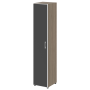 Шкаф для документов узкий со стеклом черным LT.SU-1.10 R (L) black